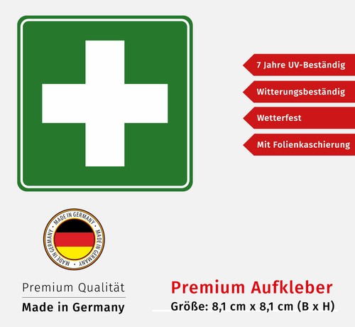 Erste hilfe aufkleber - erste,
