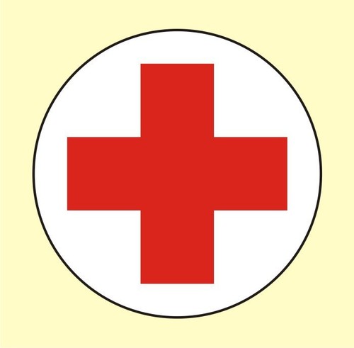 Rotes kreuz aufkleber - kreuz,